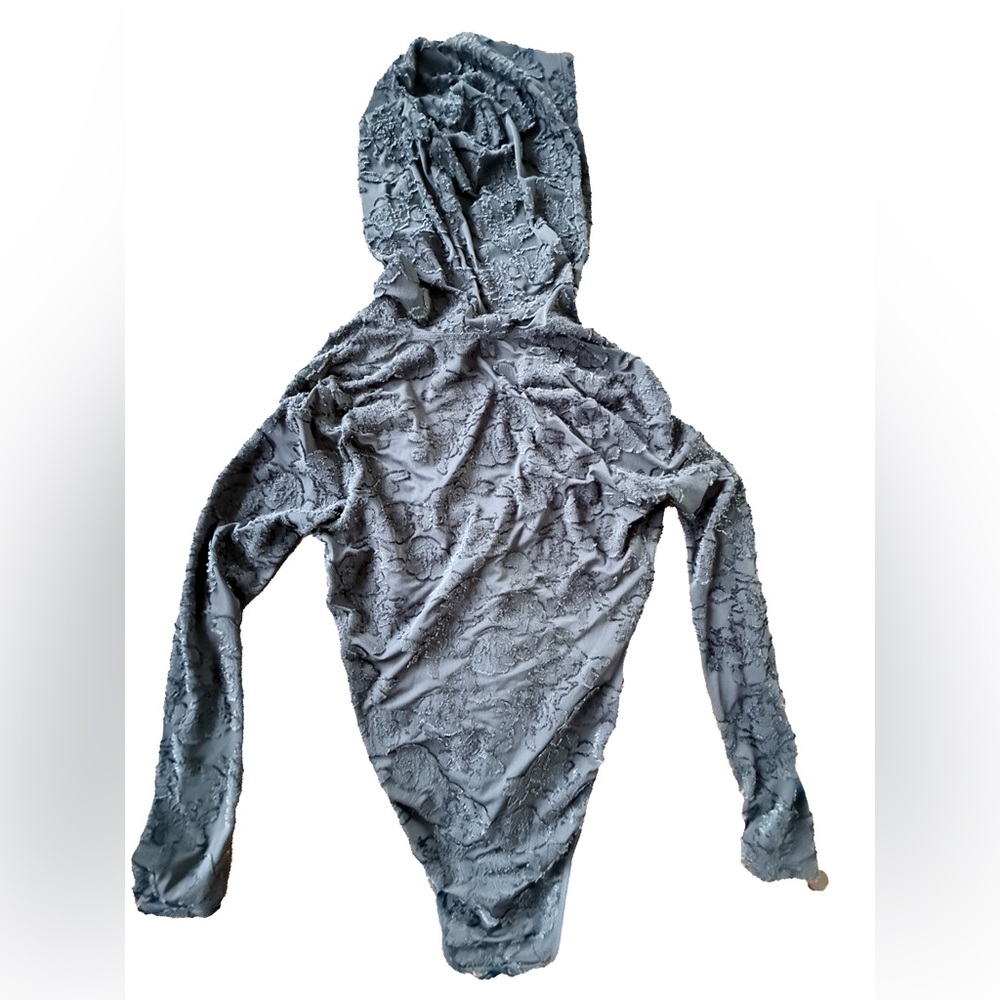 Savage X Fenty Charmed Prince Hooded Bodysuit Teddy Black Caviar NWT L - Picture 8 of 9